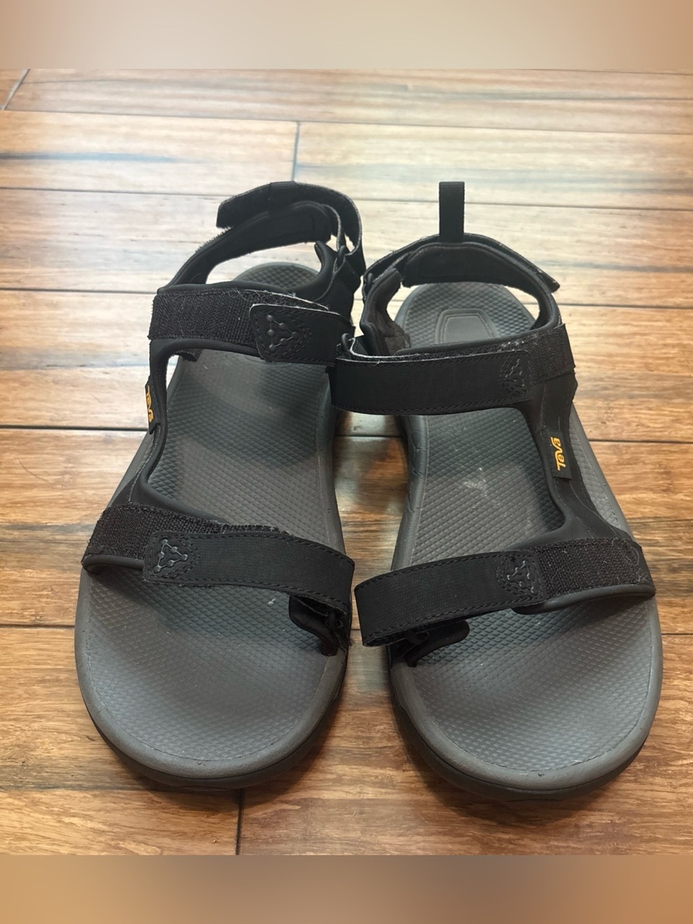 Teva Meacham Hiking Sandal Men 12 Black Outdoors Arch Support Cushion Shoc Pad